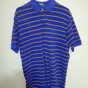 Purple,yellow and black polo